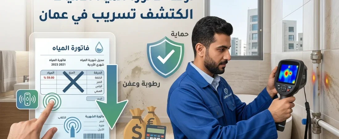 ارتفاع فاتورة المياه وأسبابه: دليل شامل لأسباب وحلول تسرب المياه في عمان والأردن