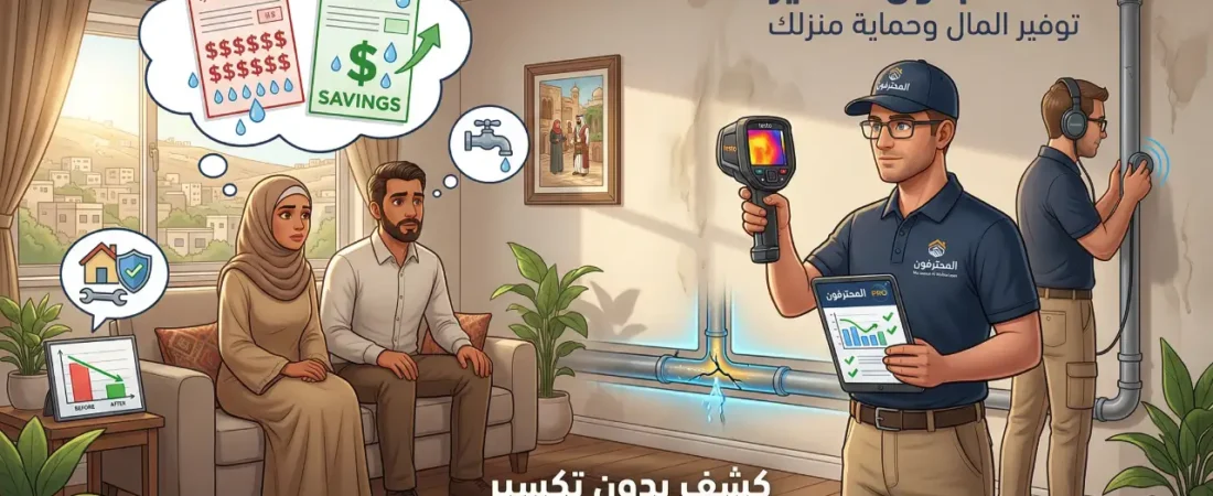 كيفية كشف تسرب المياه في عمان: حلول فعالة بدون تكسير
